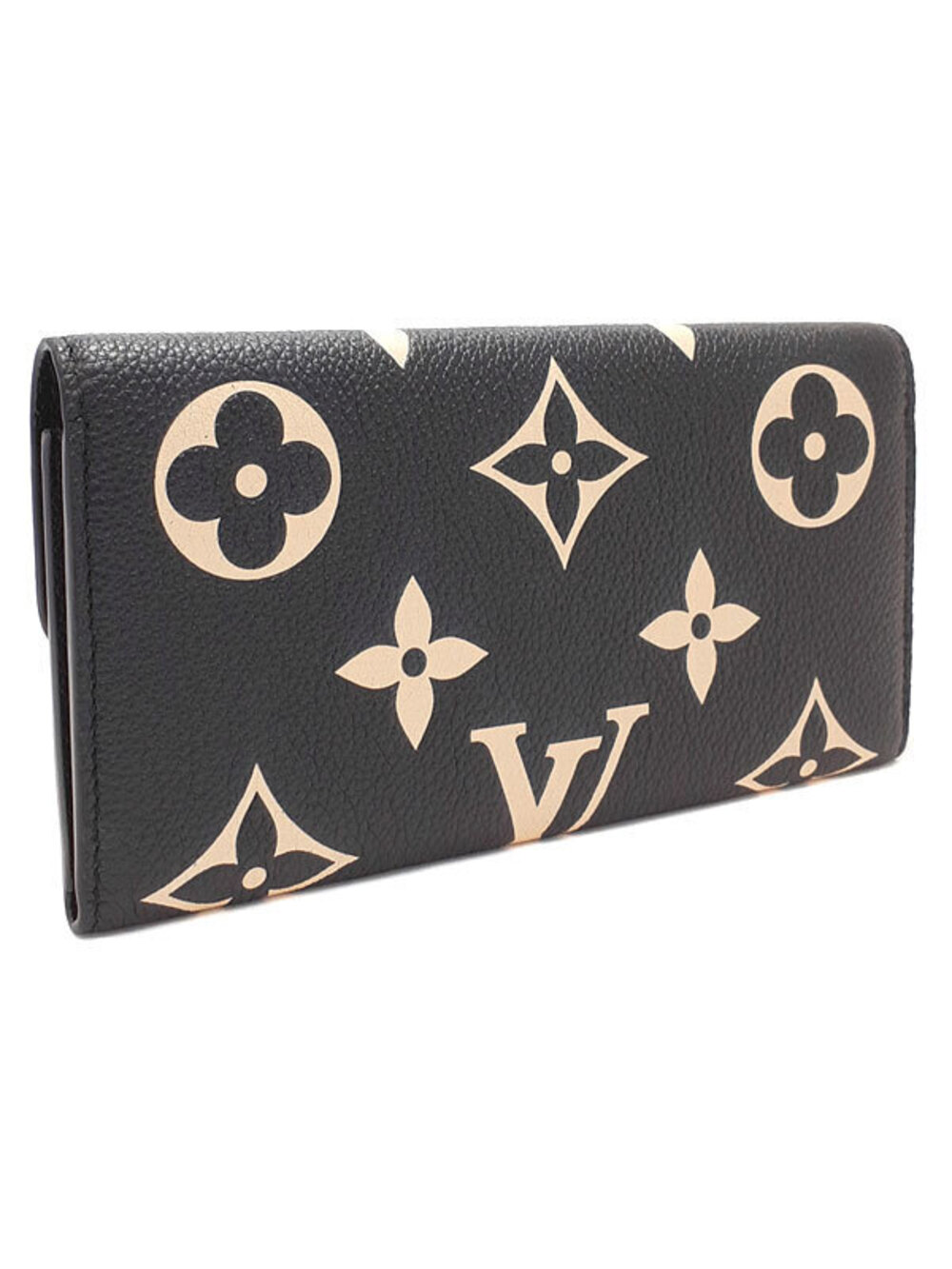 Louis Vuitton Bicolor Bi fold Long Monogram Empreinte Emilie Portefeuille
